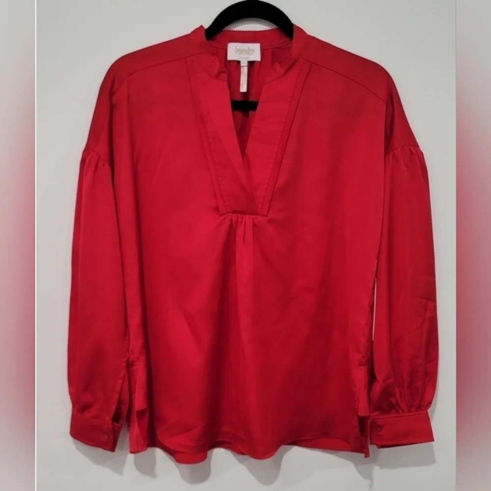Laundry Red V-Neck Top - Goji Berry - Picture 13 of 13